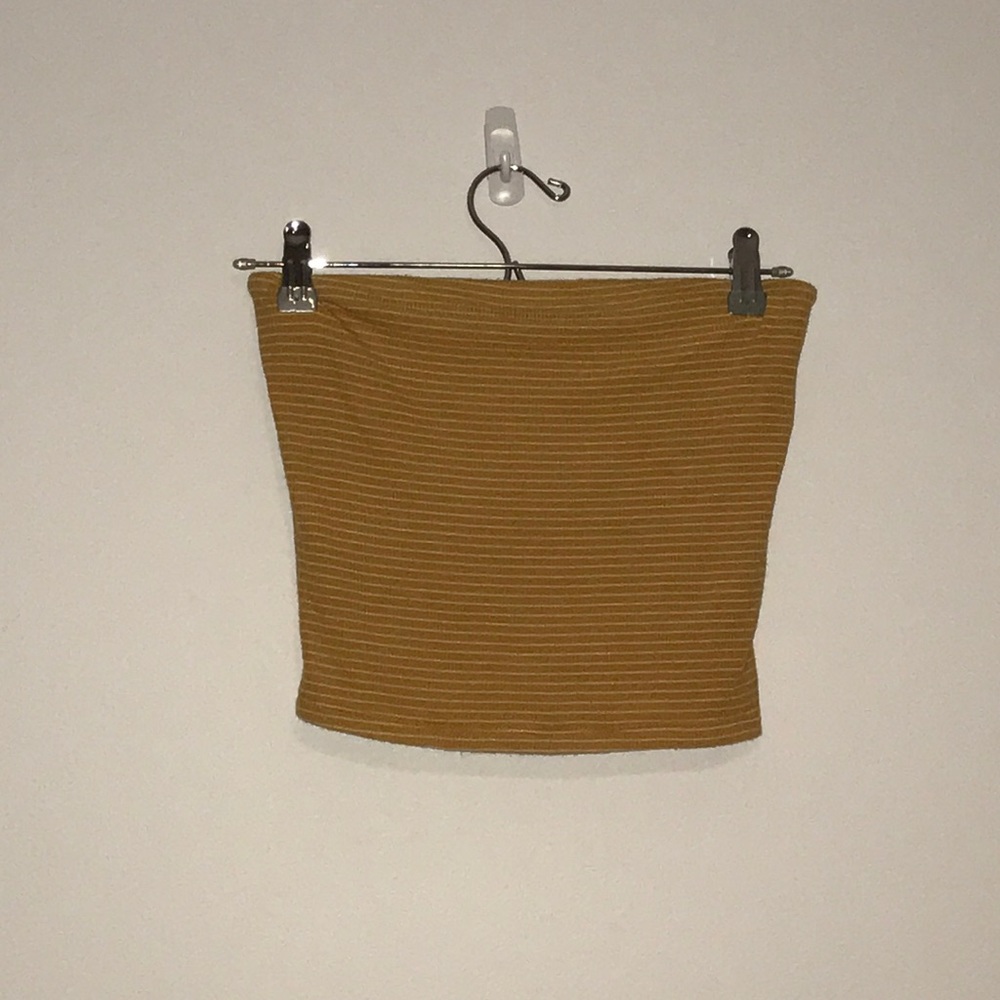 American Eagle Yellow Striped Tube Top